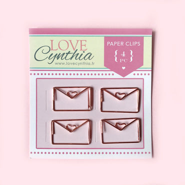 Happy Mail Paper Clip Set - Rose Gold