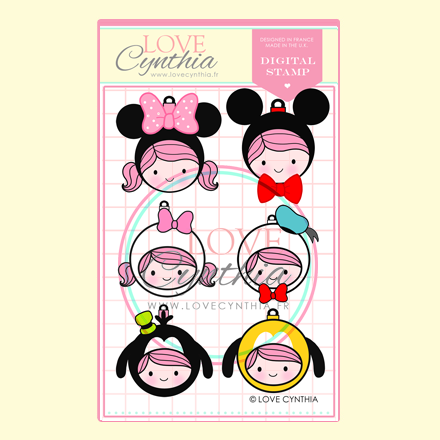 HAPPY GIRLS - CUTE BALL ORNAMENTS set 1