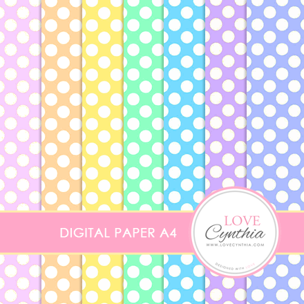POLKA PARTY Digital Paper ** FREEBIE