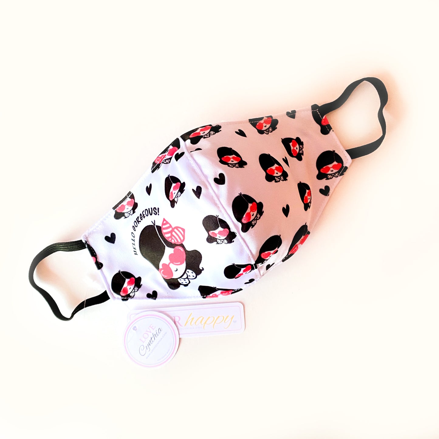 HELLO GORGEOUS (WHITE) - FACE MASK