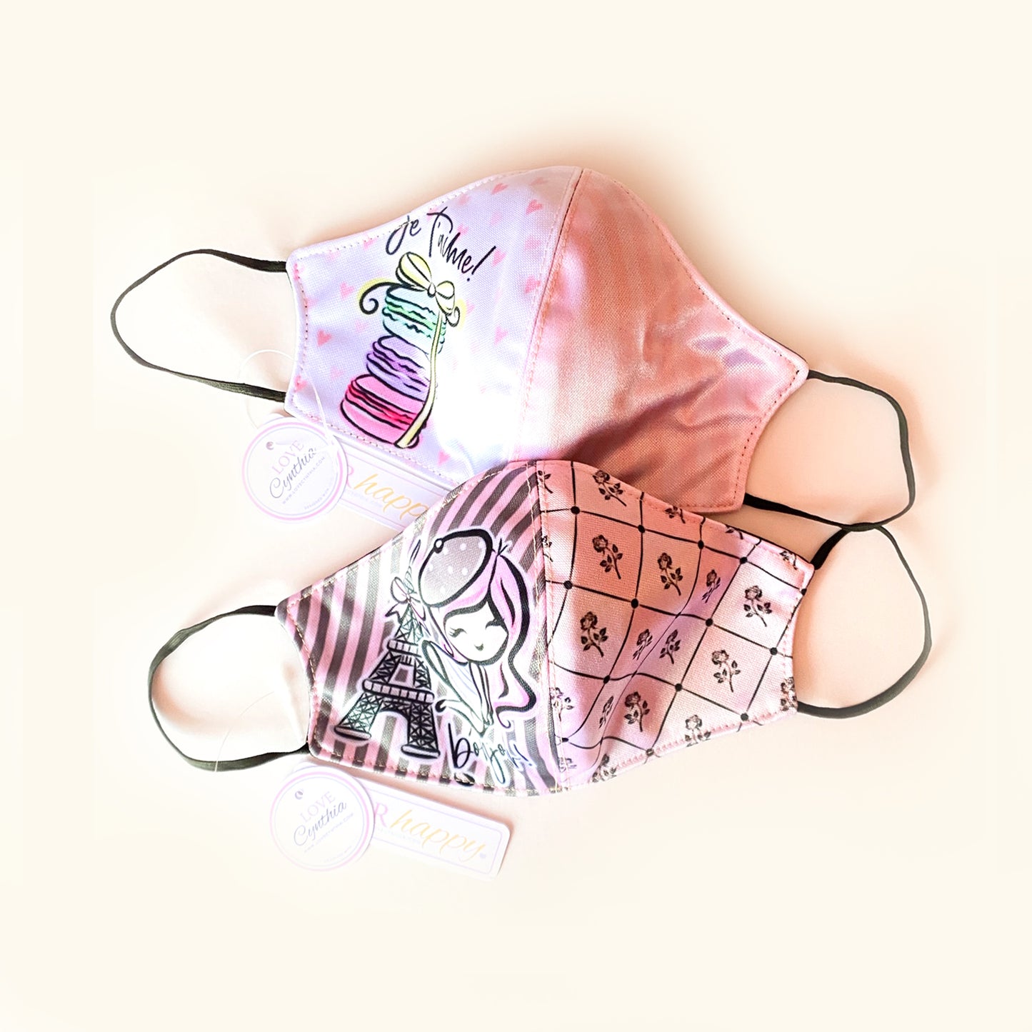 JE T'AIME (pack of 2)  - FACE MASKS