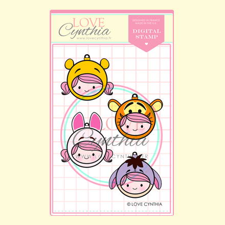 HAPPY GIRLS - CUTE BALL ORNAMENTS set 3