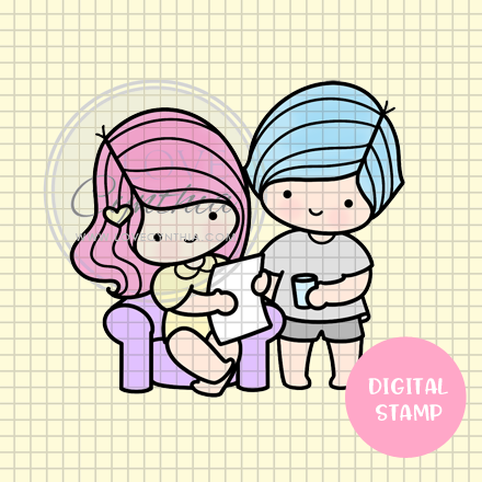 digital stamp c lip art patterns Fusain Doodles No4 Stamps Clipart Clip Illustrations - instant download JUST US LOVE CYNTHIA