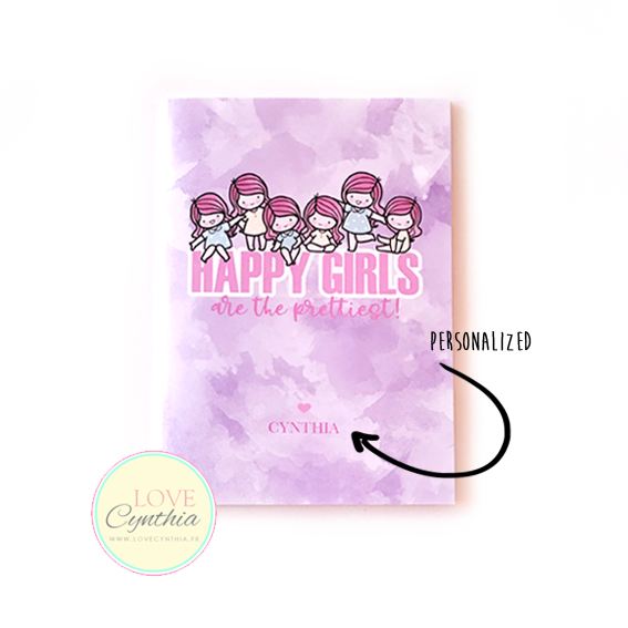 STICKER COLLECTING BOOKLET - HAPPY GIRLS ARE THE PRETTIEST - VIOLET