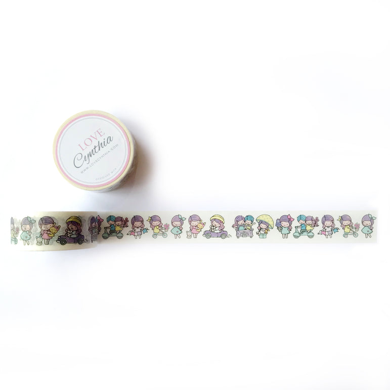 Happy Girl Gang Washi Tape (Version 2 - colored)
