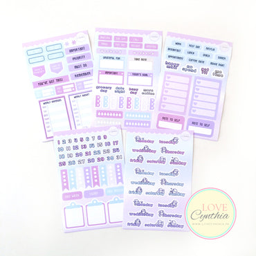 HAPPY STICKERS COORDINATING KIT - 5 SHEETS