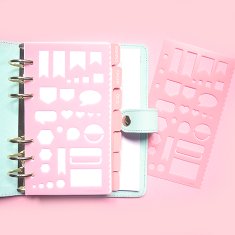 Personal Size Planner Stencils - Flags and Banners