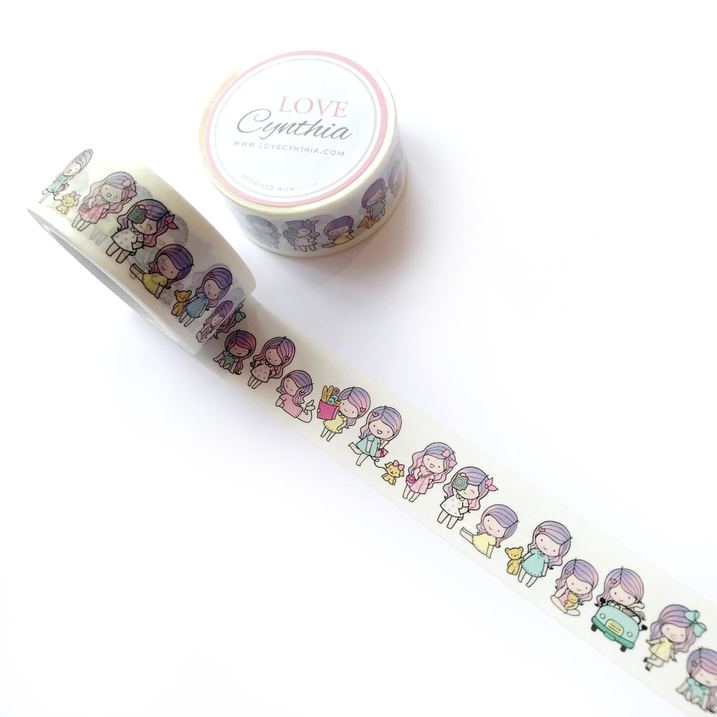 Happy Girl Gang Washi Tape (Version 1 - colored)