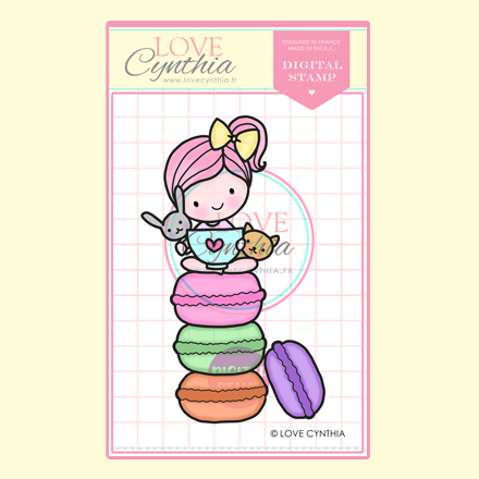 YUMMY MACARONS DIGITAL STAMP