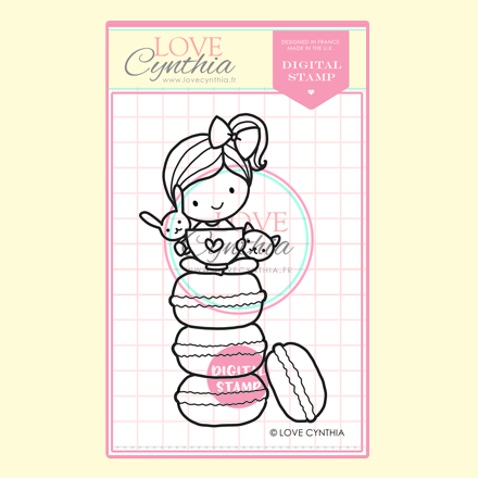 YUMMY MACARONS DIGITAL STAMP
