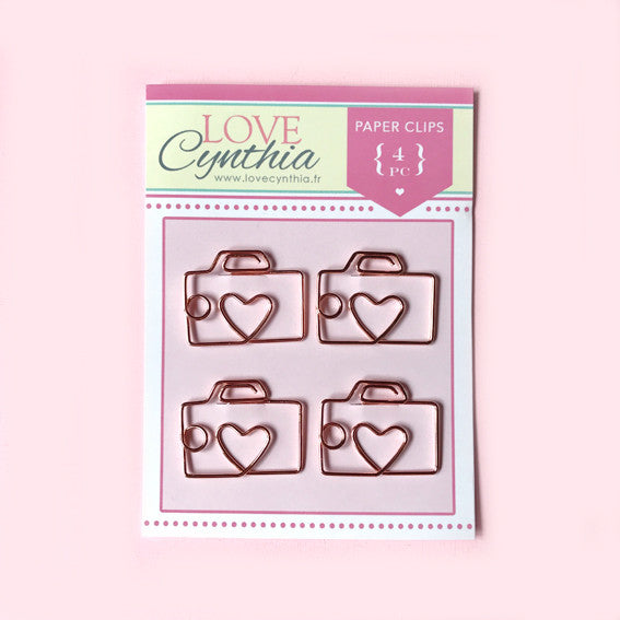 Camera Paper Clip Set - Rose Gold