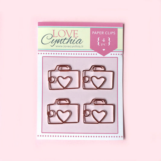Camera Paper Clip Set - Rose Gold