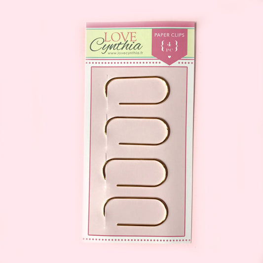 Retro Big Paper Clip Set - Gold