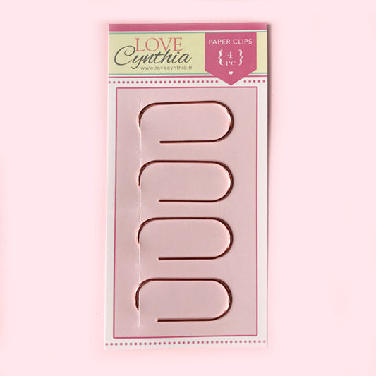 Retro Big Paper Clip Set - Rose Gold