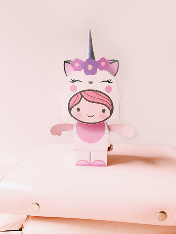 UNICORN MAGIC -  Paper Happy Doll