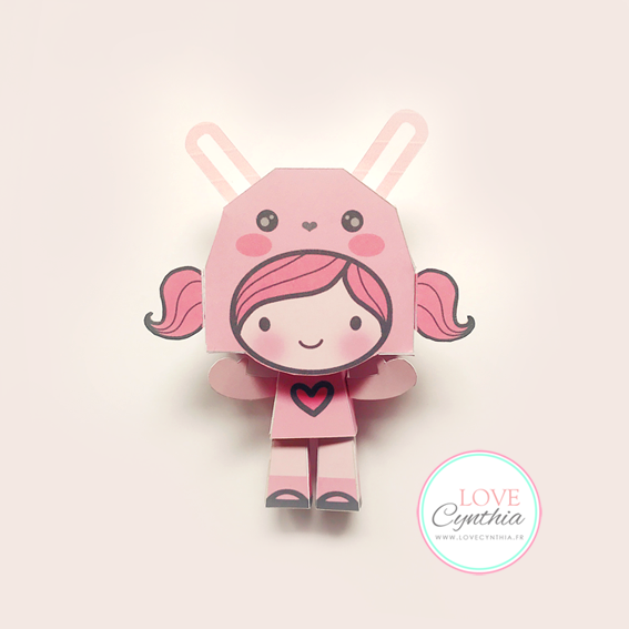 BUNNY LOVE -  Paper Happy Doll