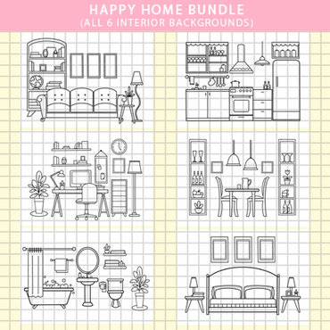 HAPPY HOME - BUNDLE of 6