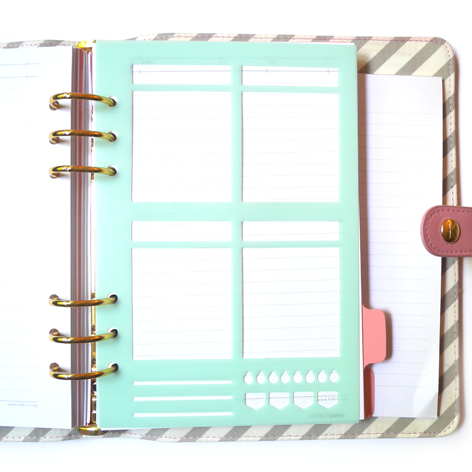 A5 Size Planner Stencils - Weekly Box