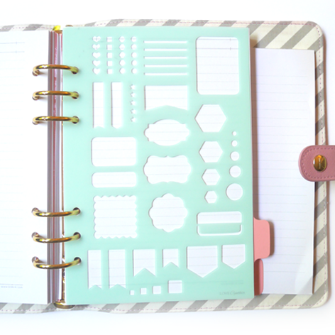 A5 Size Planner Stencils - Essentials