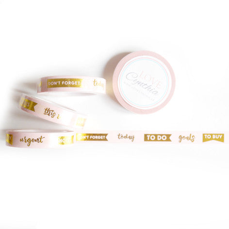 Plan It Gold Foil Washi Tape