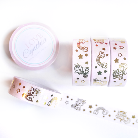 Unicorn Gold Foil Washi Tape